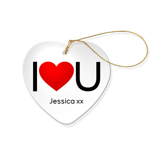 I Love U Heart Decoration