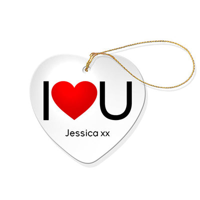 I Love U Heart Decoration