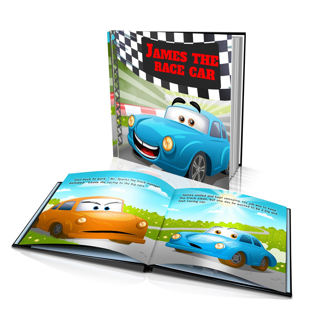 Large Hard Cover Story Book - The Race Car