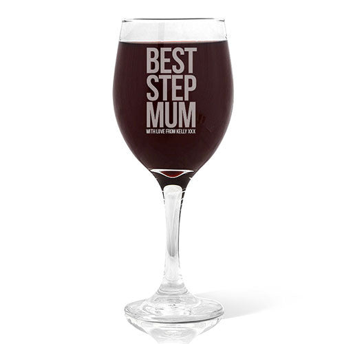 Best Step Mum Wine Glass