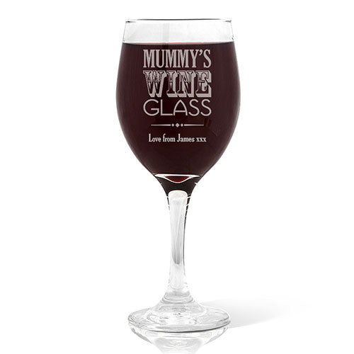 Mummy's Wine Glass Wine Glass
