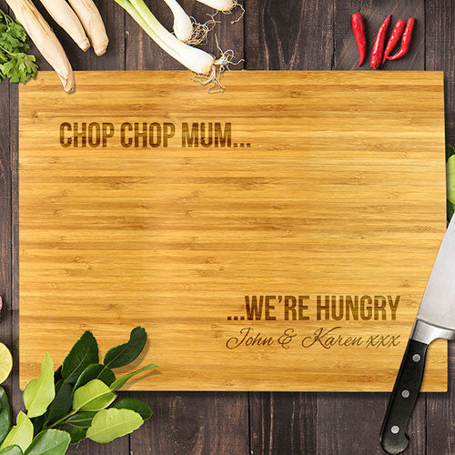 Chop Chop Mum Bamboo Cutting Board 12x16"