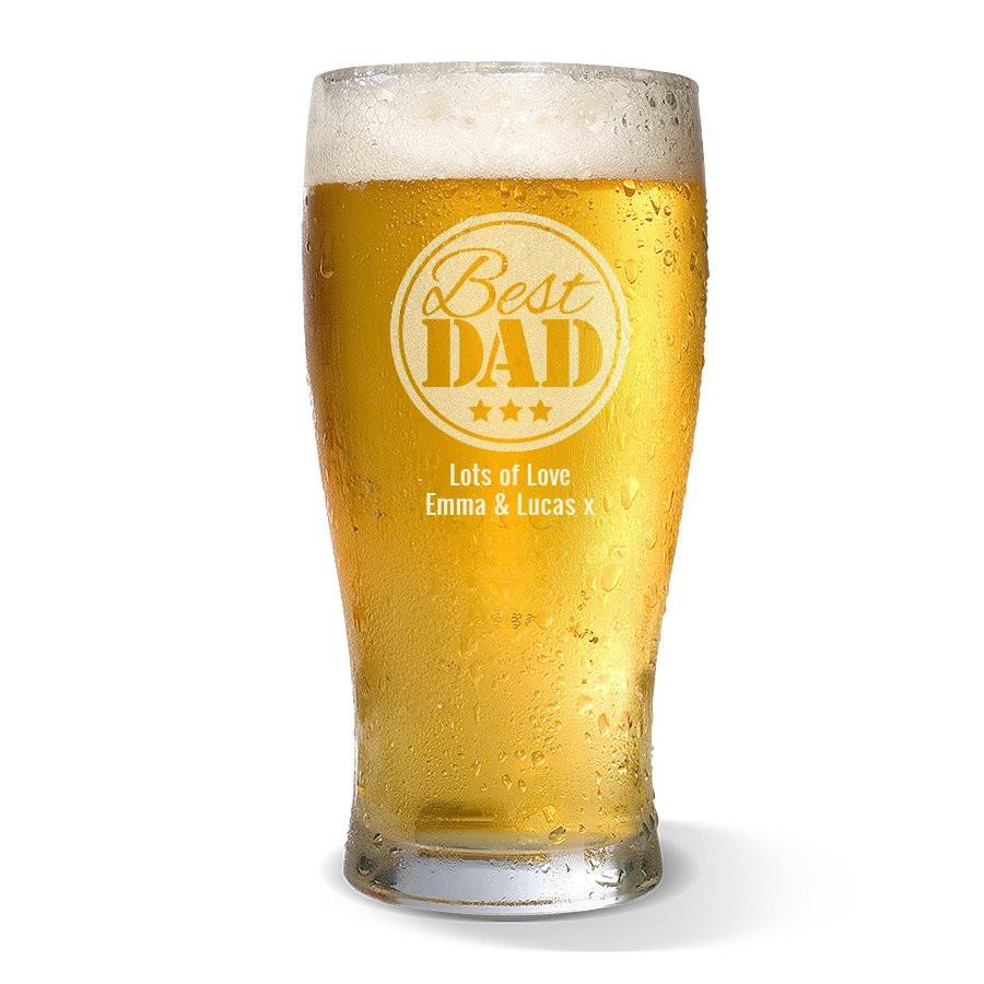 Best Dad Standard 285ml Beer Glass