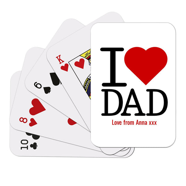 I Love Dad Playing Cards (Temporarily Out of Stock)