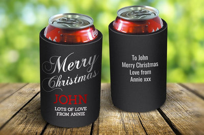 Merry Christmas Stubby Cooler