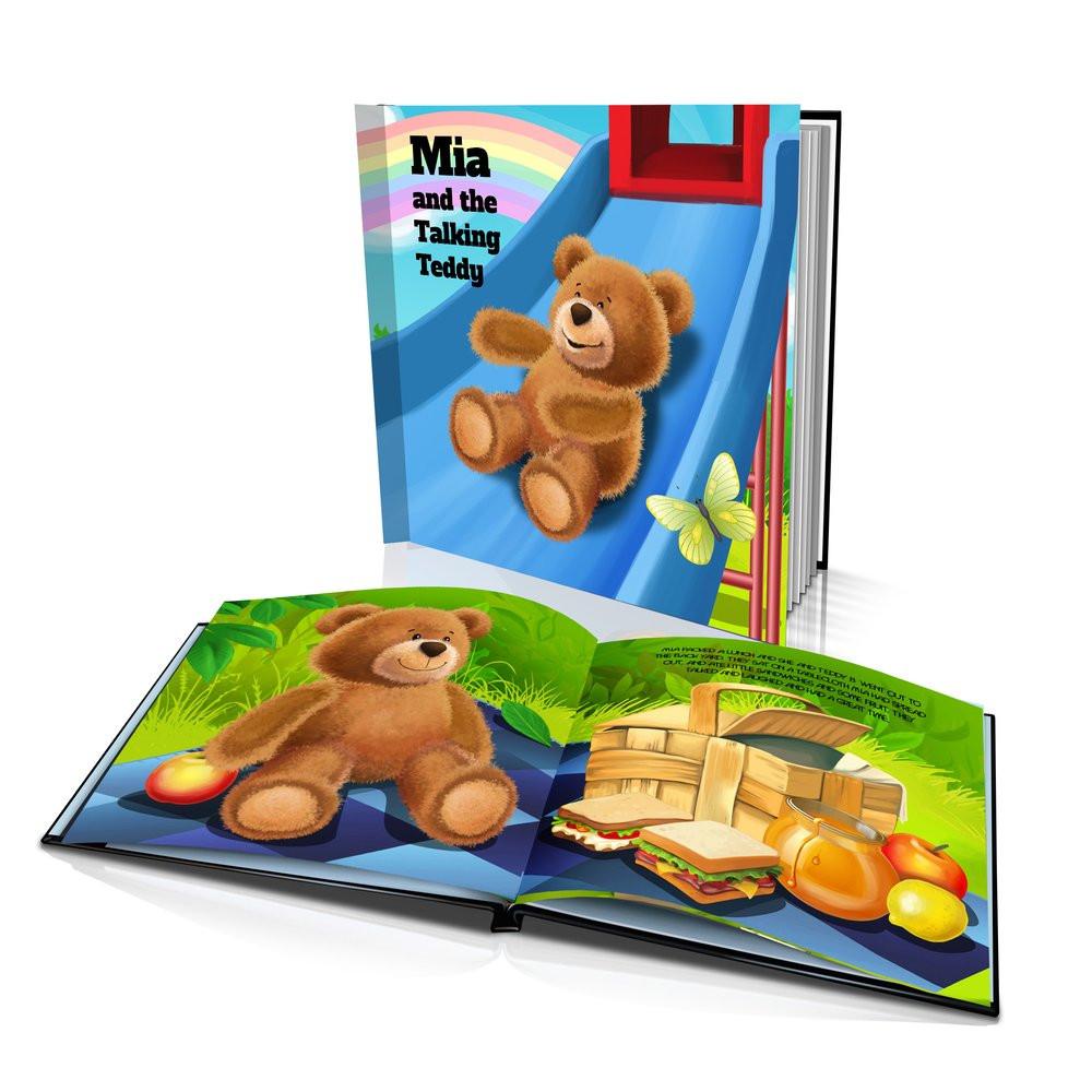 Large Hard Cover Story Book - The Talking Teddy