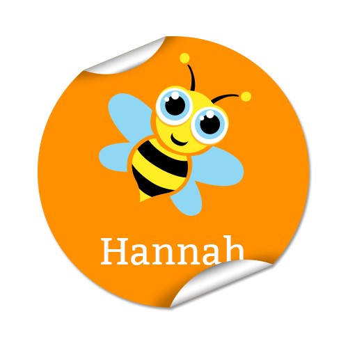 Bee 45pk Labels - Round