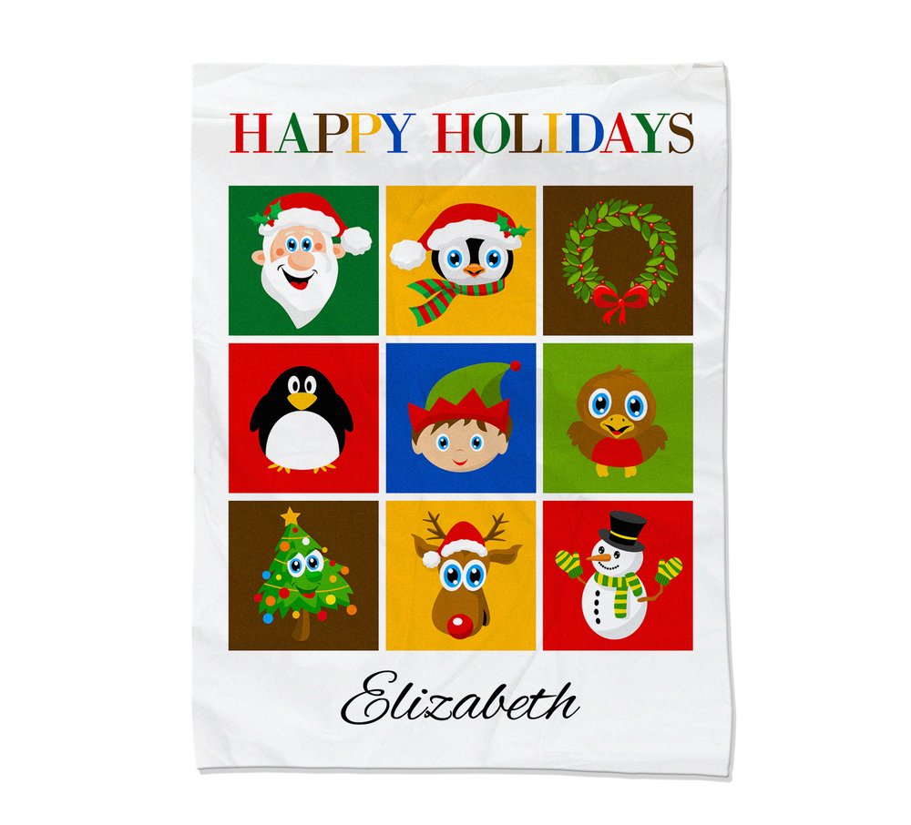 Christmas Collage Blanket - Large