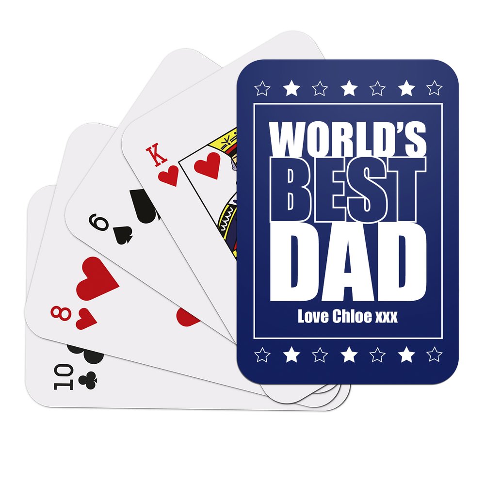 Worlds Best Dad Playing Cards