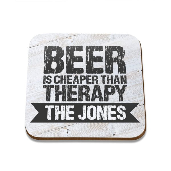 Beer Therapy Square Coaster - Single
