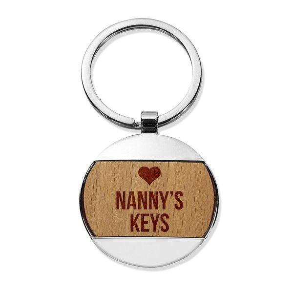 Nanny's Round Metal Keyring