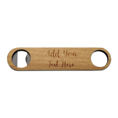 Add Your Own Message Wooden Bottle Opener