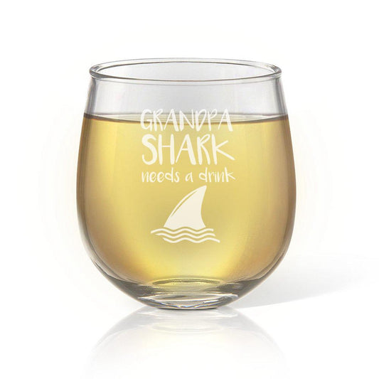 Shark Stemless Wine Glass