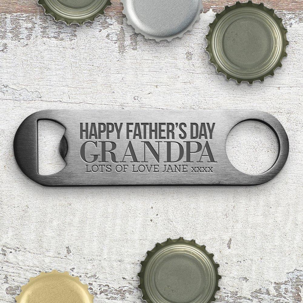 Happy Grandpa Engraved Bottle Opener