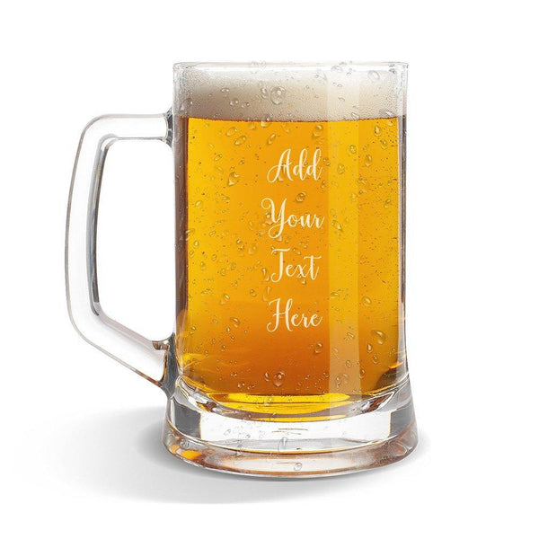 Add Your Own Message Glass Beer Mug