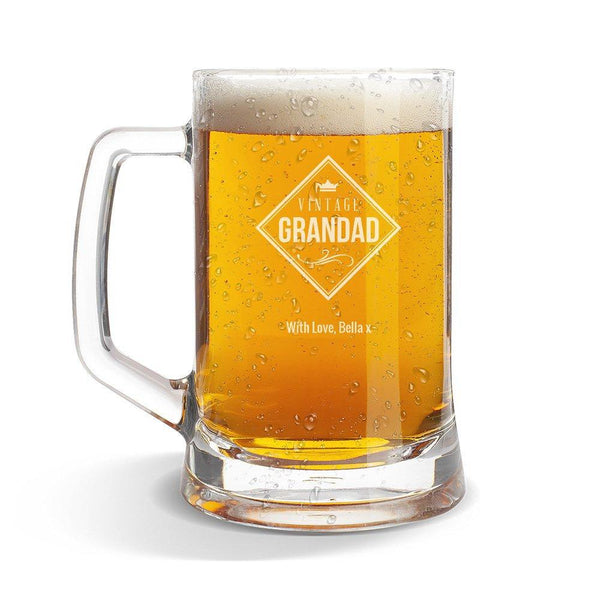 Father&#39;s Day Glass Beer Mugs