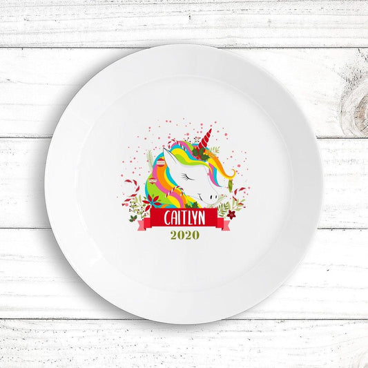 Colourful Unicorn Kids Plate