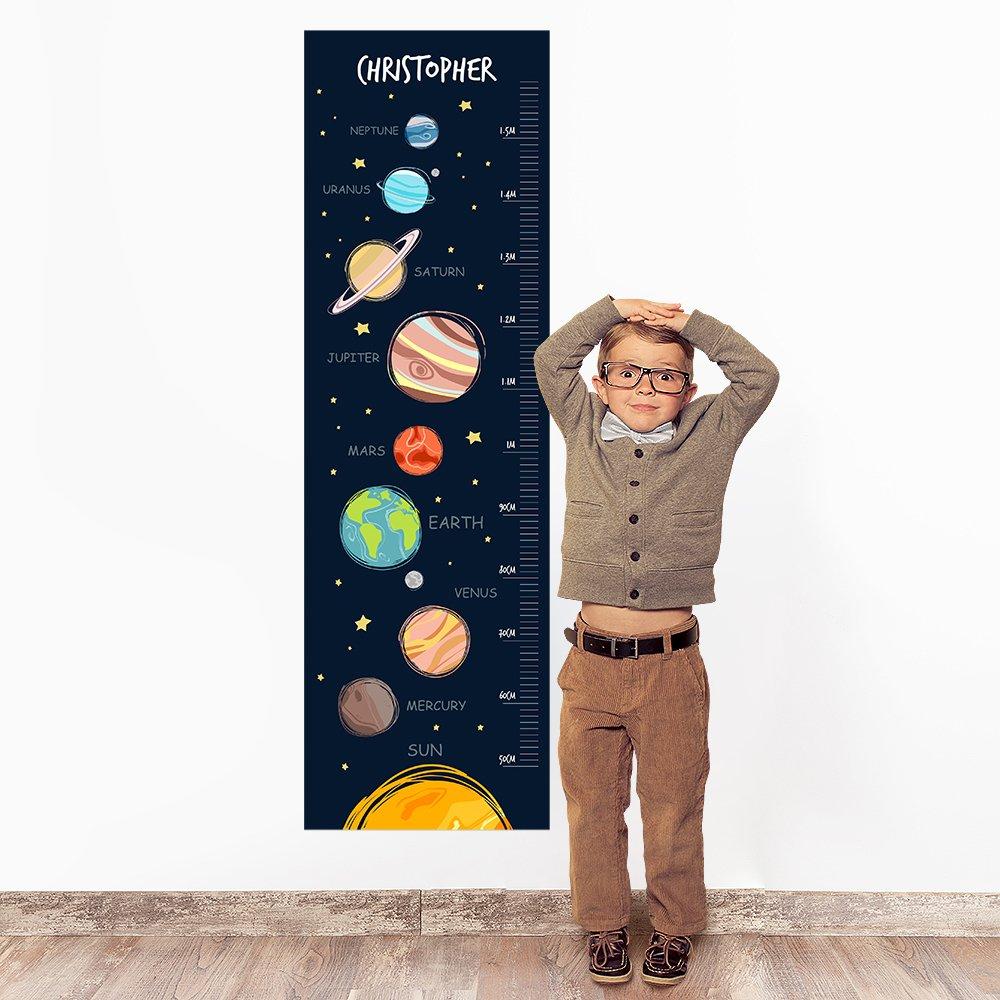 Planet Wall Decal Height Chart