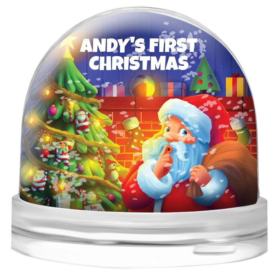 First Christmas Snow Globe