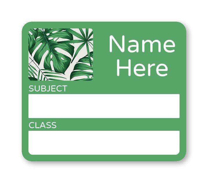 Leaves School Book Label