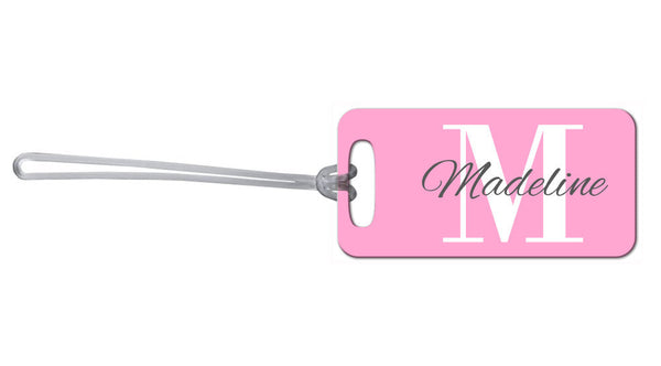 Pink Monogram Bag Tag