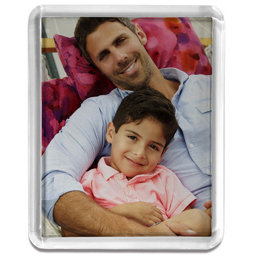 Large Rectangle Clear Frame Fridge Magnet