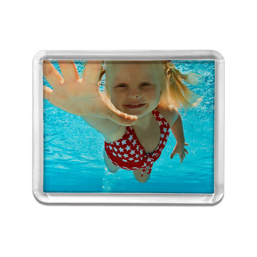 Small Rectangle Clear Frame Fridge Magnet