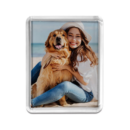 Small Rectangle Clear Frame Fridge Magnet