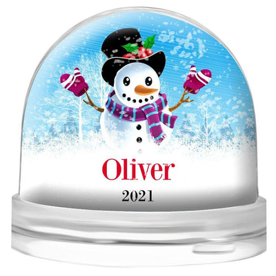 Snowman Snow Globe (Blue)
