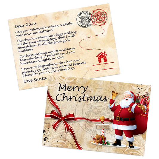 Santa with Sack Santa Postcard