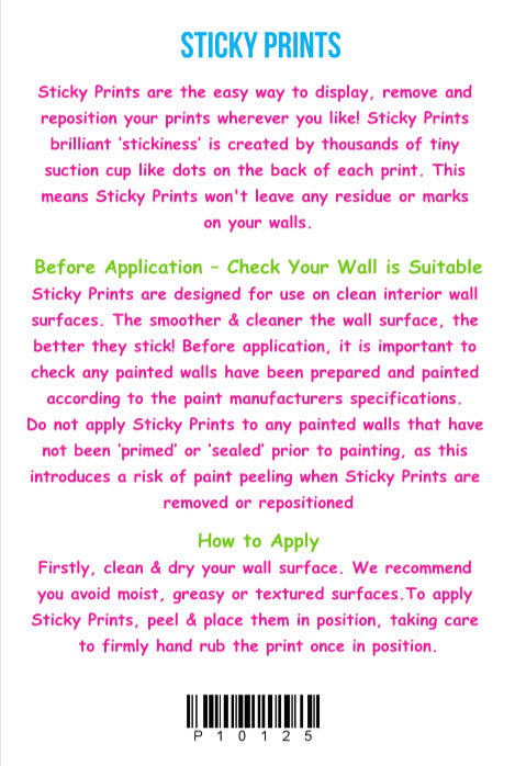 16x24" (40.6x61.0cm) Sticky Print