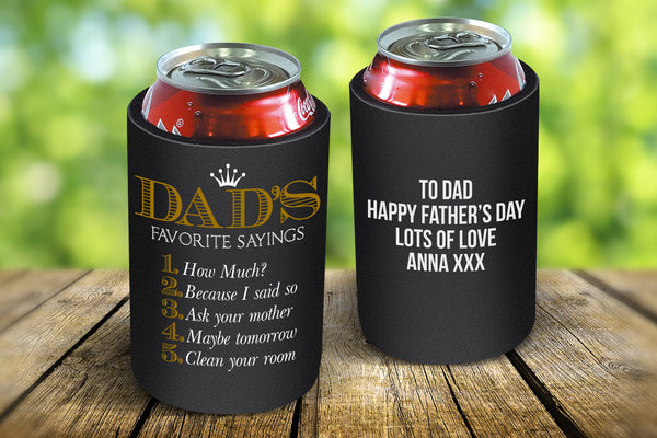Dad's Sayings Stubby Cooler